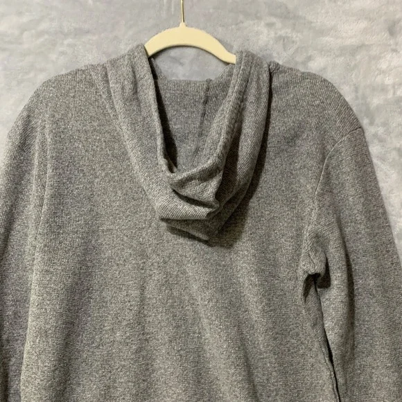 Ecko Unltd Hoodie Mens Gray Large Cotton Blend Pullover Thermal Button Logo - Picture 7 of 12